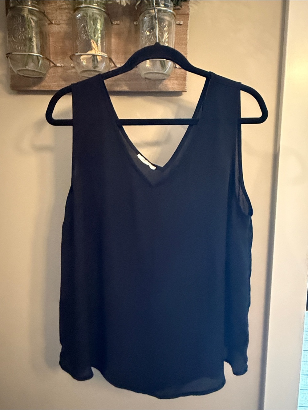 Maurices Black V-Neck Sheer Camisole